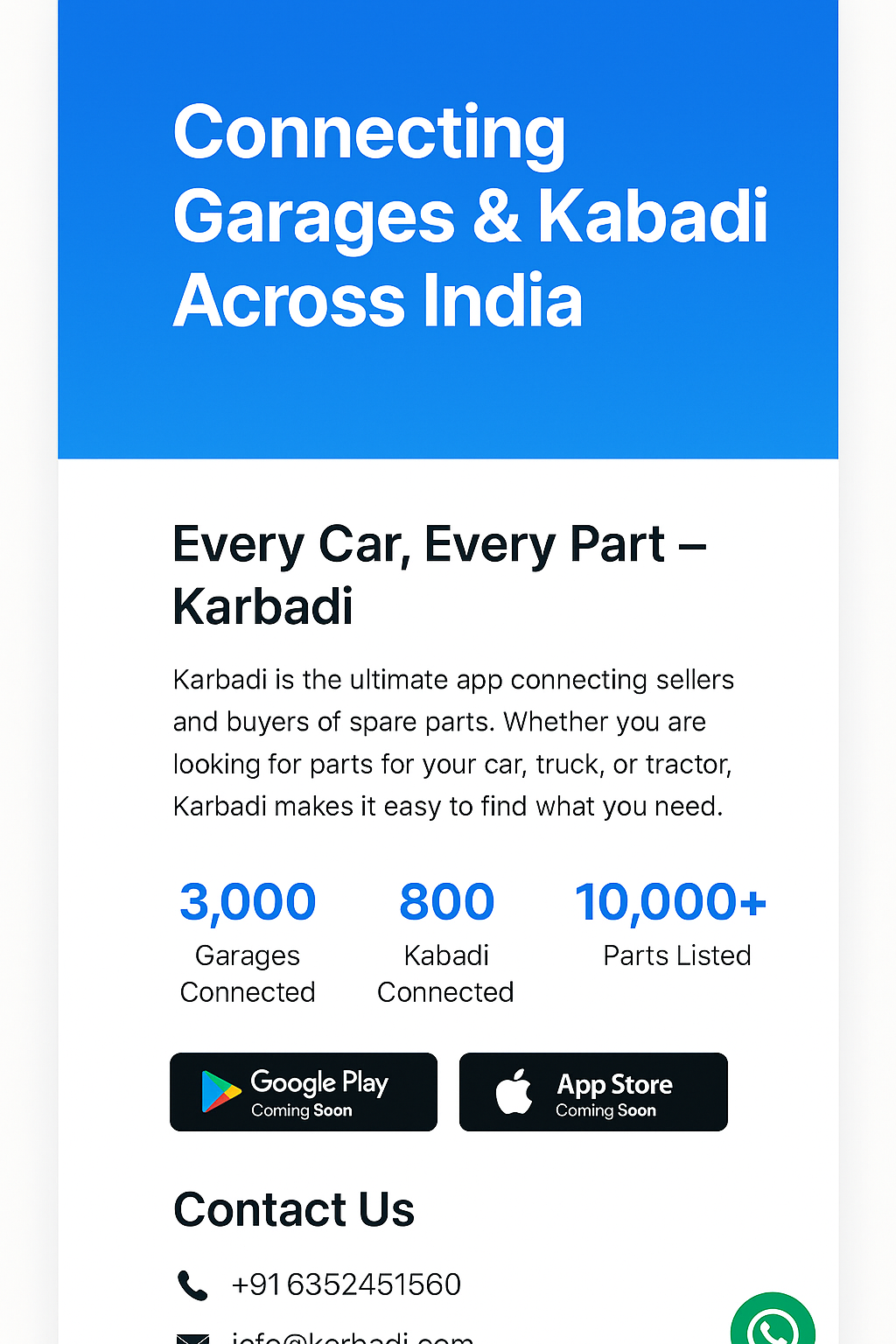 Connecting Garages & Kabadi Across India